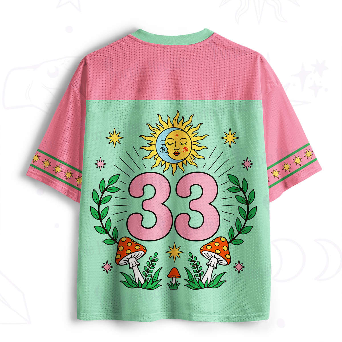 Purplehecate Be The Good Sunshine Mushroom Mesh Jersey
