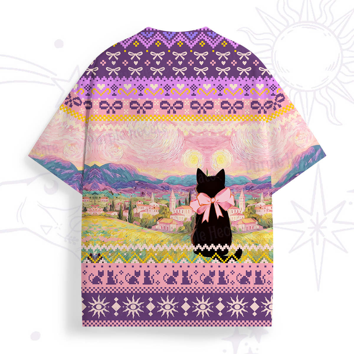 Purplehecate Garden Guardian Black Cat All Over Print T-Shirt