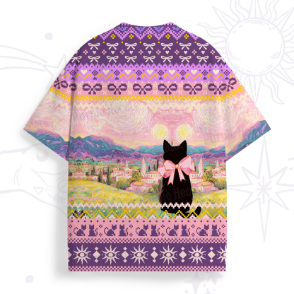 Purplehecate Garden Guardian Black Cat All Over Print T-Shirt