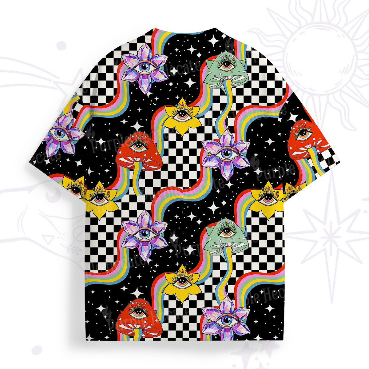 Purplehecate Enchanted Mushroom Eye Blossom All Over Print T-Shirt