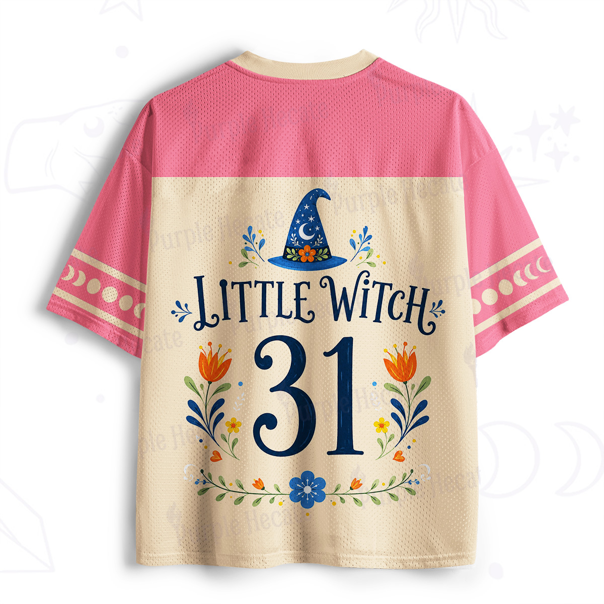 Purplehecate A Little Witchy Black Cat Mesh Jersey
