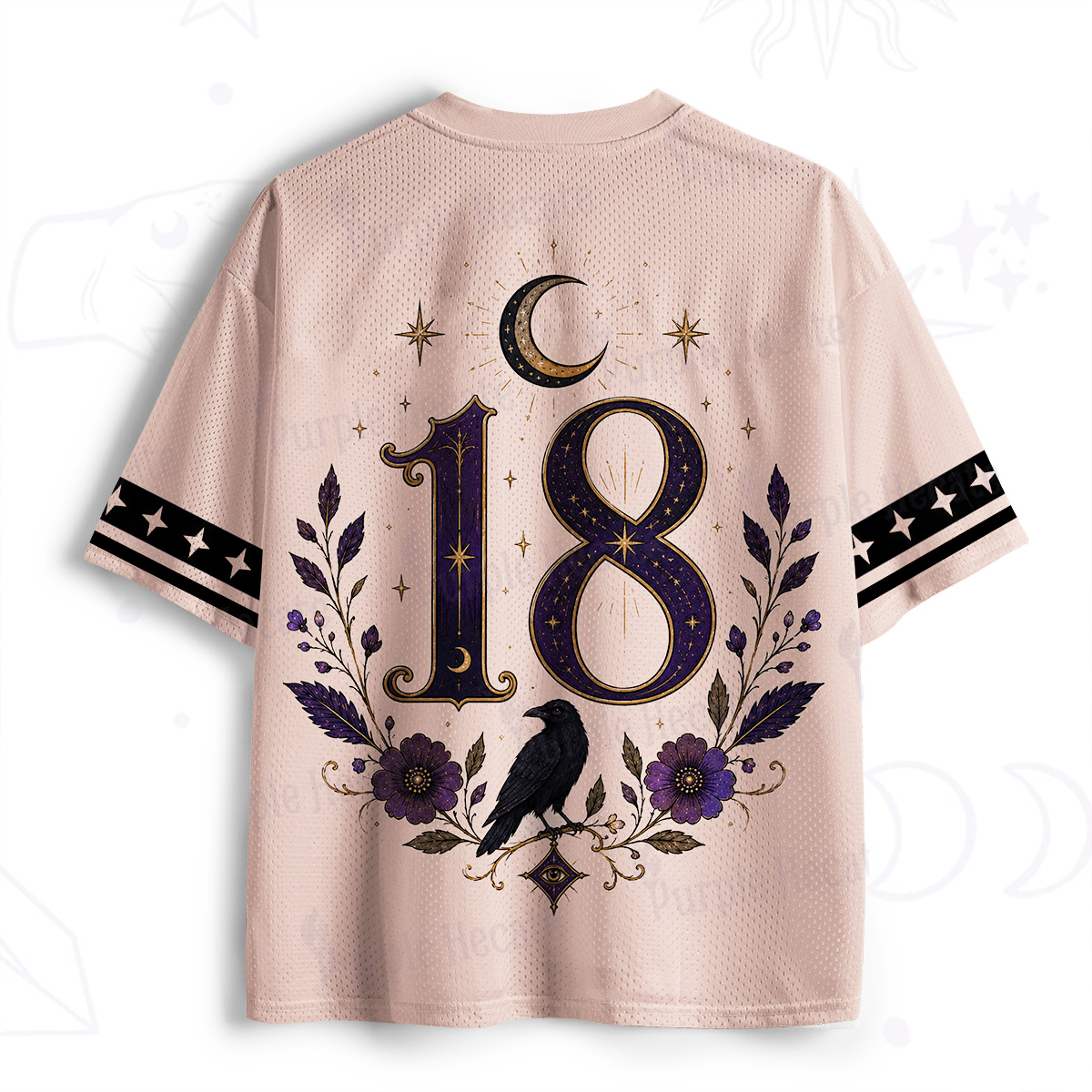 Purplehecate Raven Oracle I Know Things Witchy Mesh Jersey