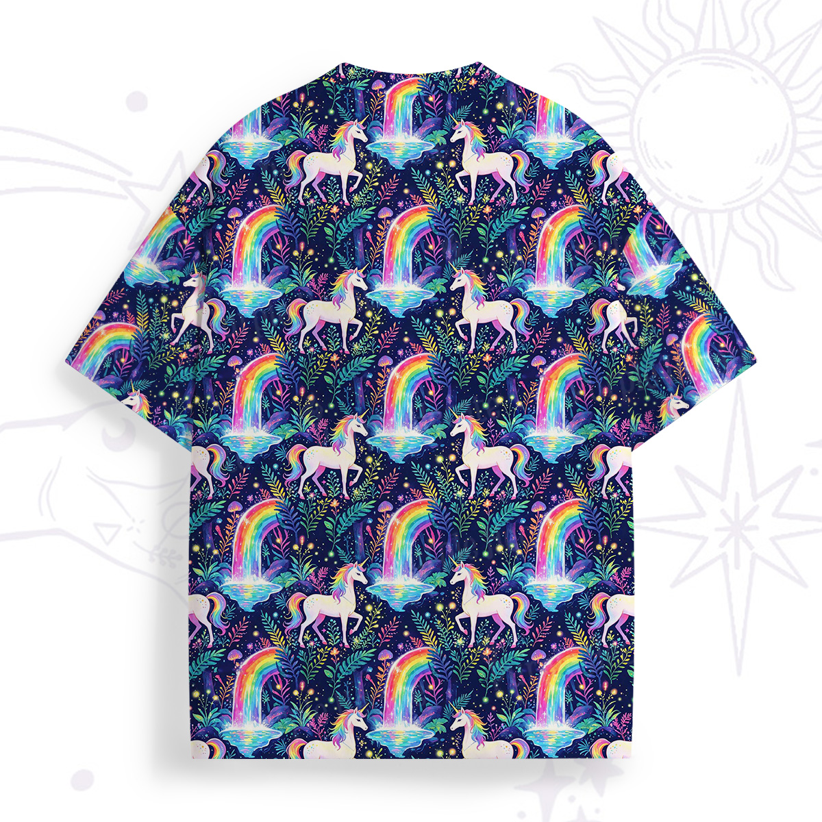 Purplehecate Rainbow Forest Unicorn Magic All Over Print T-Shirt