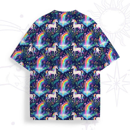 Purplehecate Rainbow Forest Unicorn Magic All Over Print T-Shirt