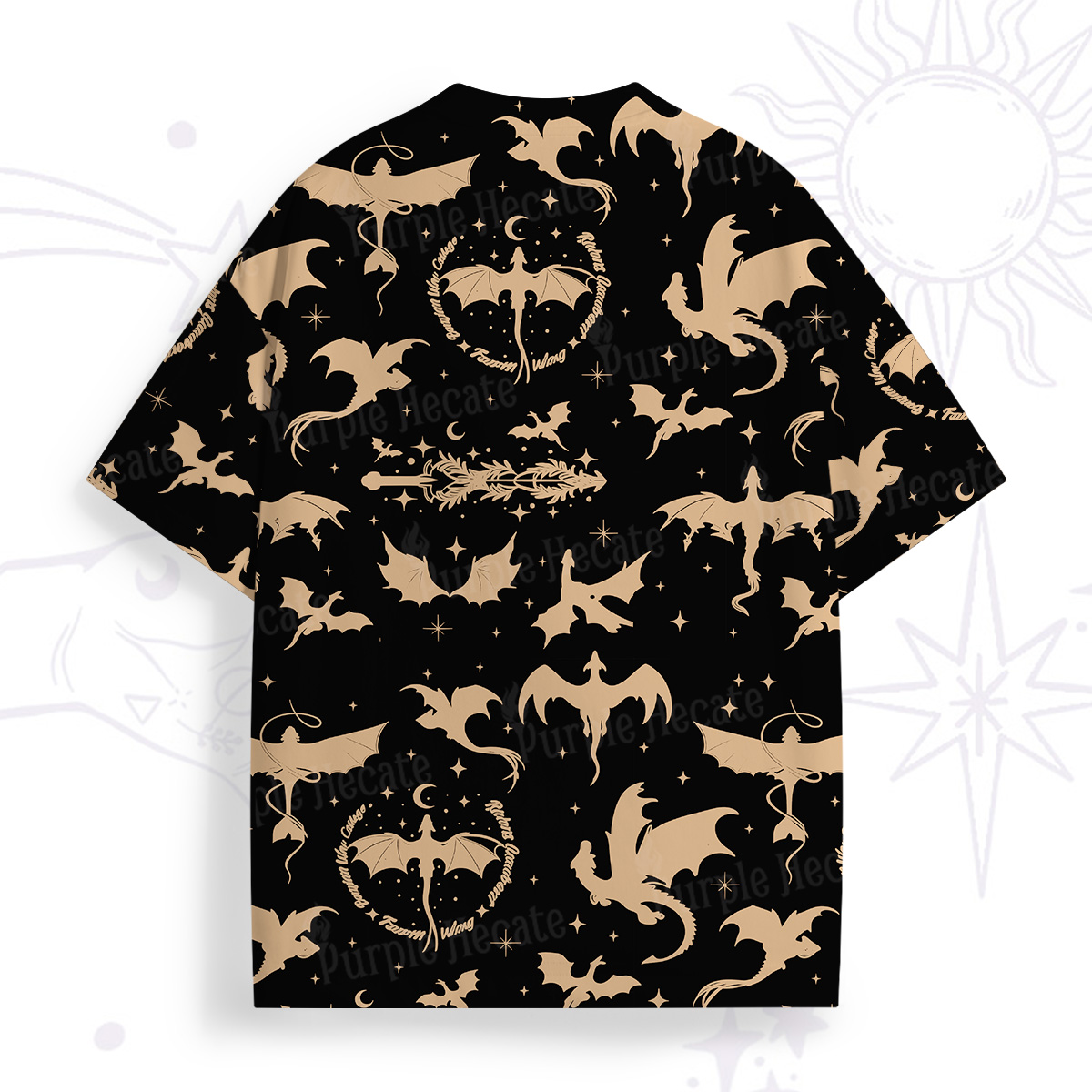 Purplehecate Fantasy Dragon Allover All Over Print T-Shirt