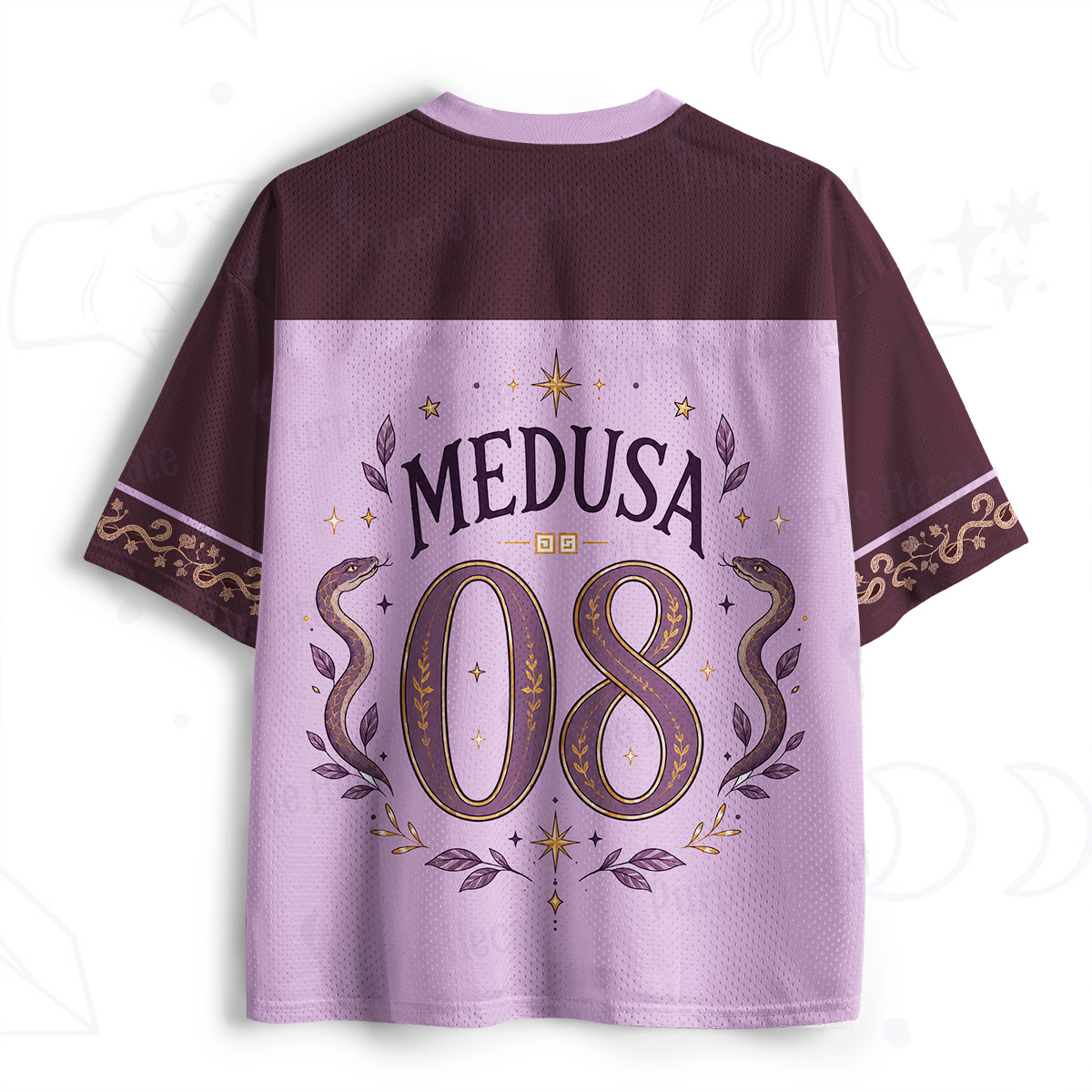 Purplehecate Serpent-Haired Medusa Illustration Mesh Jersey