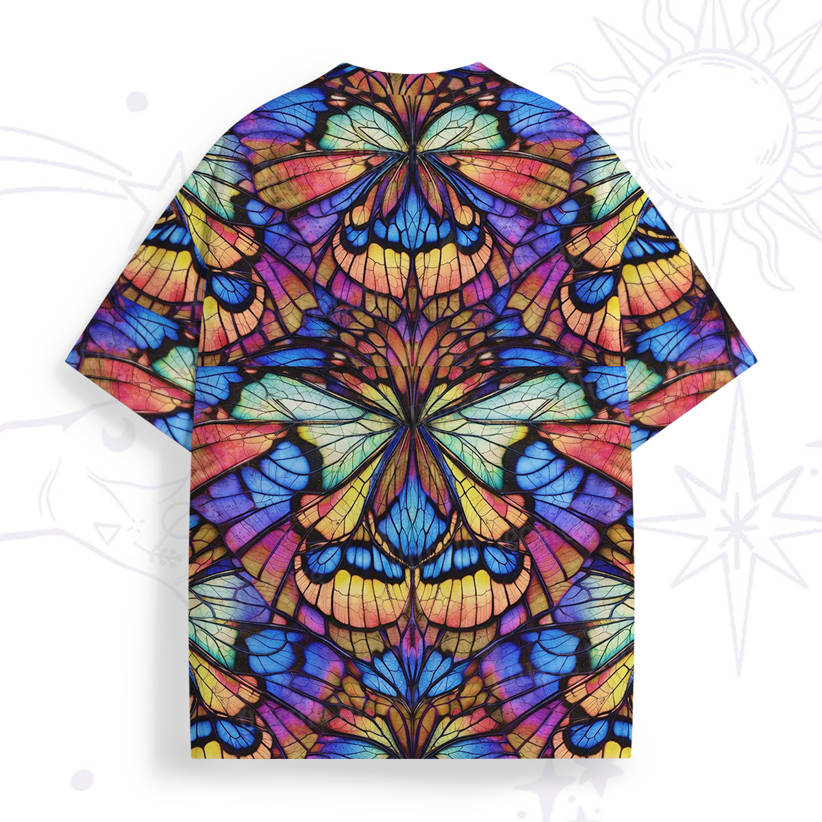Purplehecate Colorful Butterfly Wing Pattern All Over Print T-Shirt