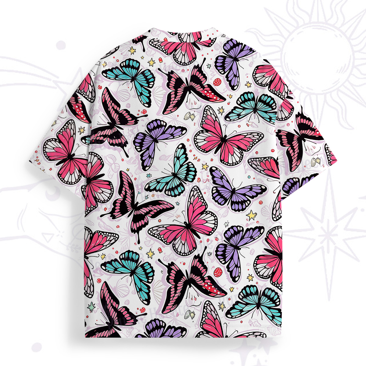 Purplehecate Butterfly Print All Over Print T-Shirt