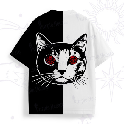 Purplehecate Hypnotic Cat All Over Print T-Shirt