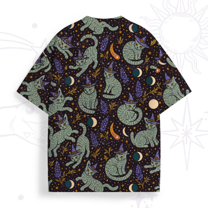 Purplehecate Witchy Black Cat All Over Print T-Shirt
