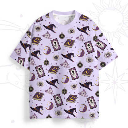 Purplehecate Midnight Witch Tarot All Over Print T-Shirt