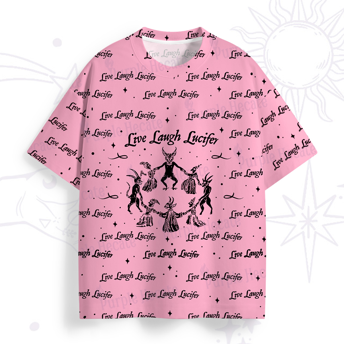 Purplehecate Live Laugh Lucifer All Over Print T-Shirt