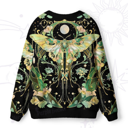 Purplehecate Moon Moth Rave Ugly Cardigan Sweaters