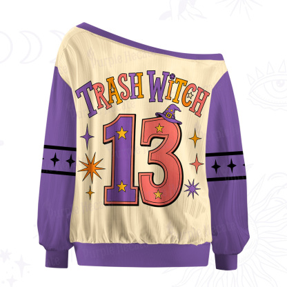 Purplehecate Shiny Things Witchy Raccoon Chaos & Charms Off The Shoulder Graphic Jersey