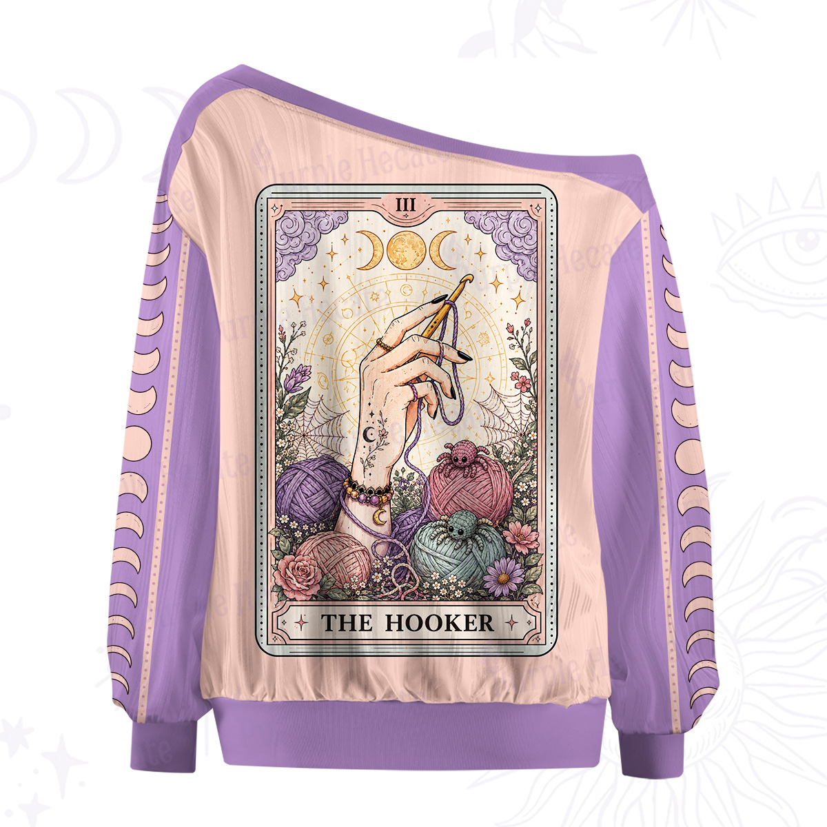 Purplehecate The Hooker Tarot Off The Shoulder Graphic Jersey