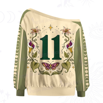 Purplehecate Trust Your Magic Butterfly Off The Shoulder Graphic Jersey