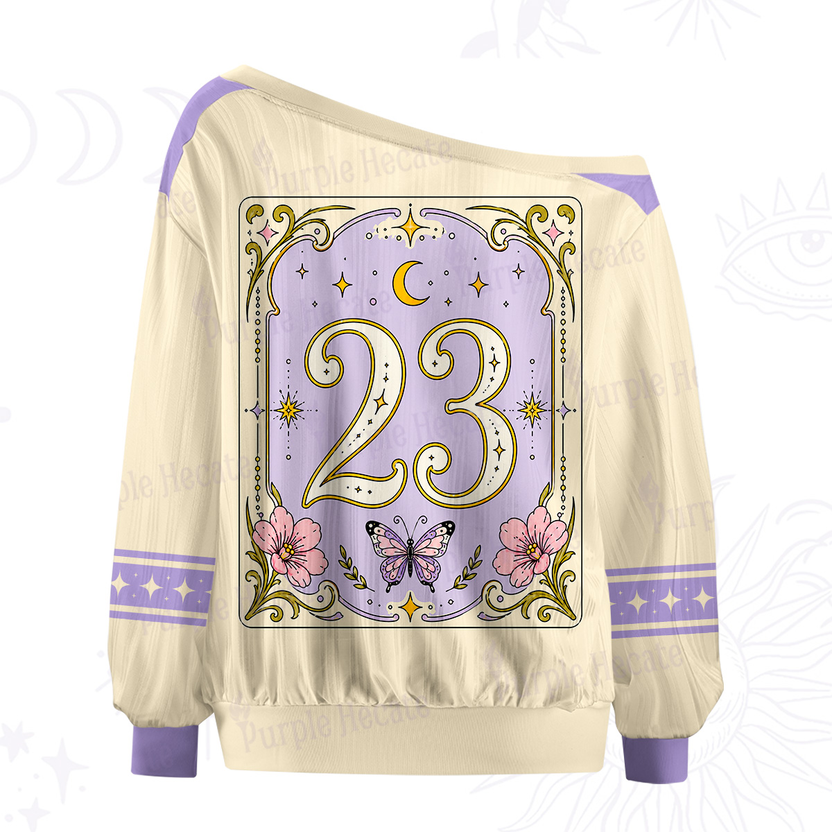 Purplehecate The Prophecy Butterfly Magic Off The Shoulder Graphic Jersey