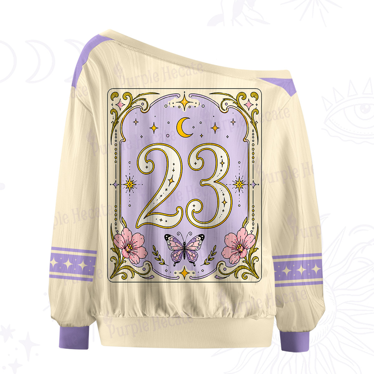 Purplehecate The Prophecy Butterfly Magic Off The Shoulder Graphic Jersey