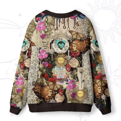 Purplehecate Lucky Me Sacred Heart Eye Ugly Cardigan Sweaters
