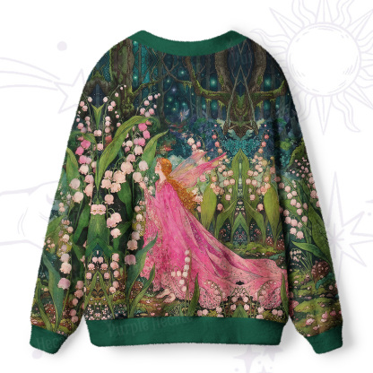 Purplehecate Mystic Secret Lily Fairy Forest Ugly Cardigan Sweaters
