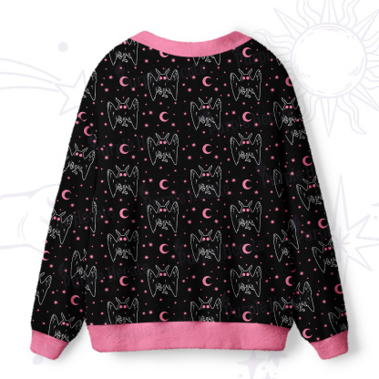 Purplehecate Witchy Mothman Night Ugly Cardigan Sweaters