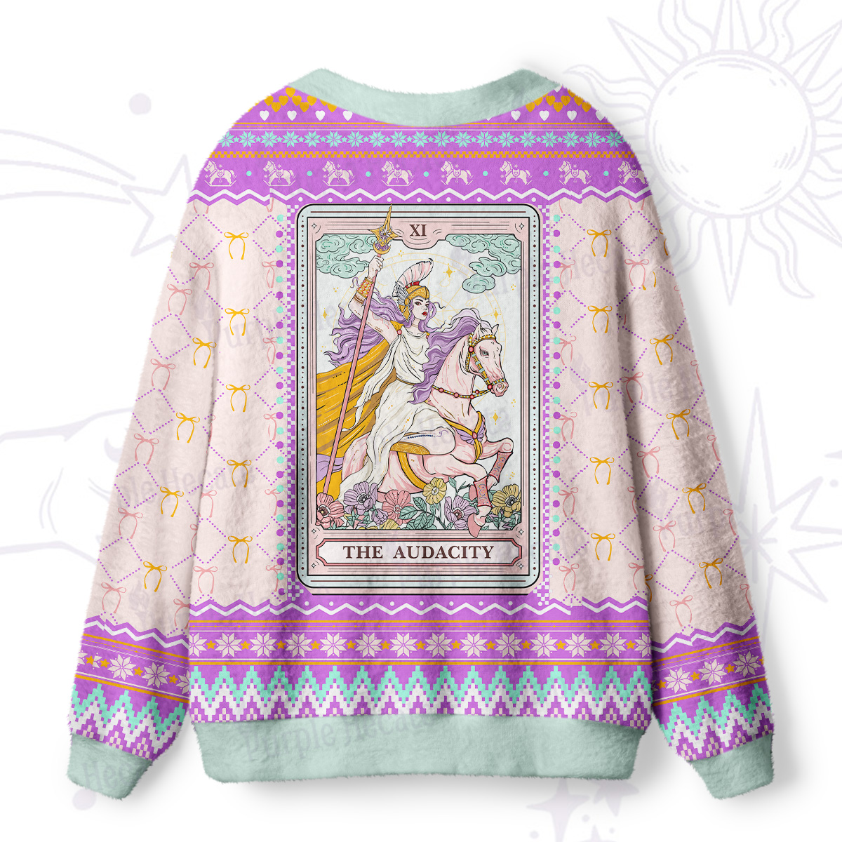 Purplehecate The Audacity Goddess Ugly Cardigan Sweaters