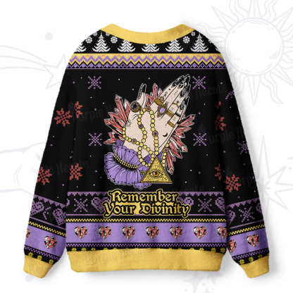 Purplehecate Remember Your Divinity Ugly Cardigan Sweaters