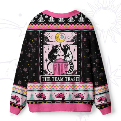 Purplehecate The Team Trash Opossum Ugly Cardigan Sweaters