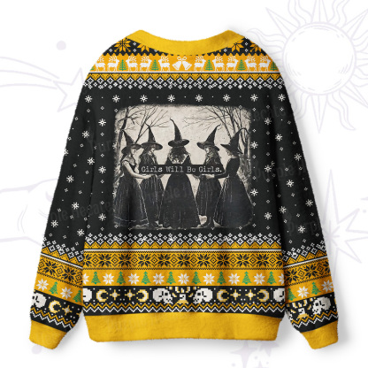 Purplehecate Girls Will Be Girls Witch Ugly Cardigan Sweaters