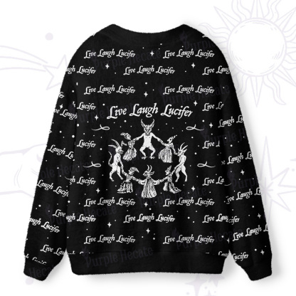Purplehecate Live Laugh Lucifer Ugly Cardigan Sweaters