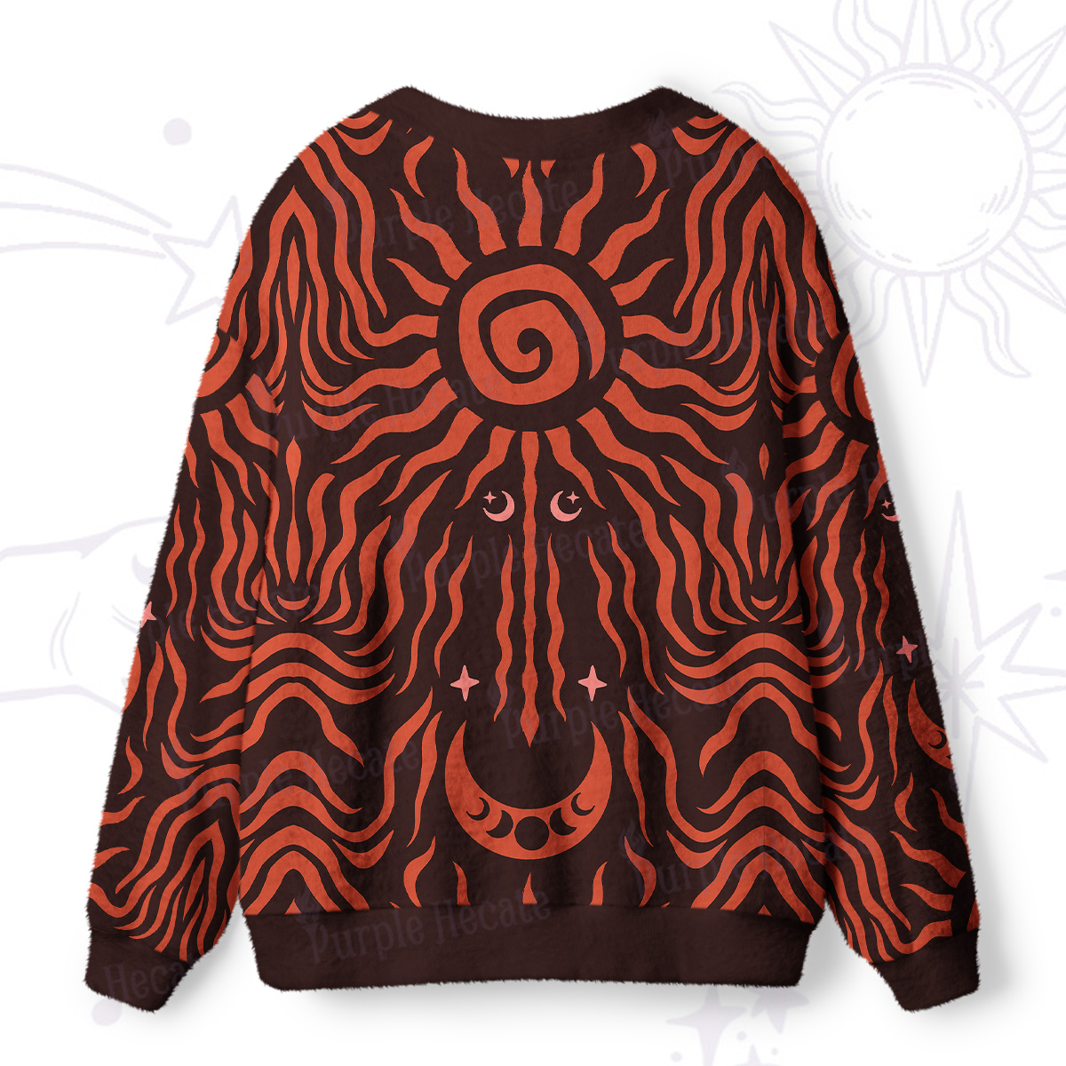 Purplehecate Solar Ritual Ugly Cardigan Sweaters