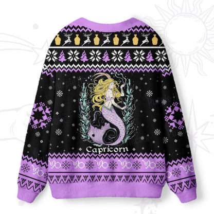 Purplehecate Capricorn Zodiac Ugly Cardigan Sweaters