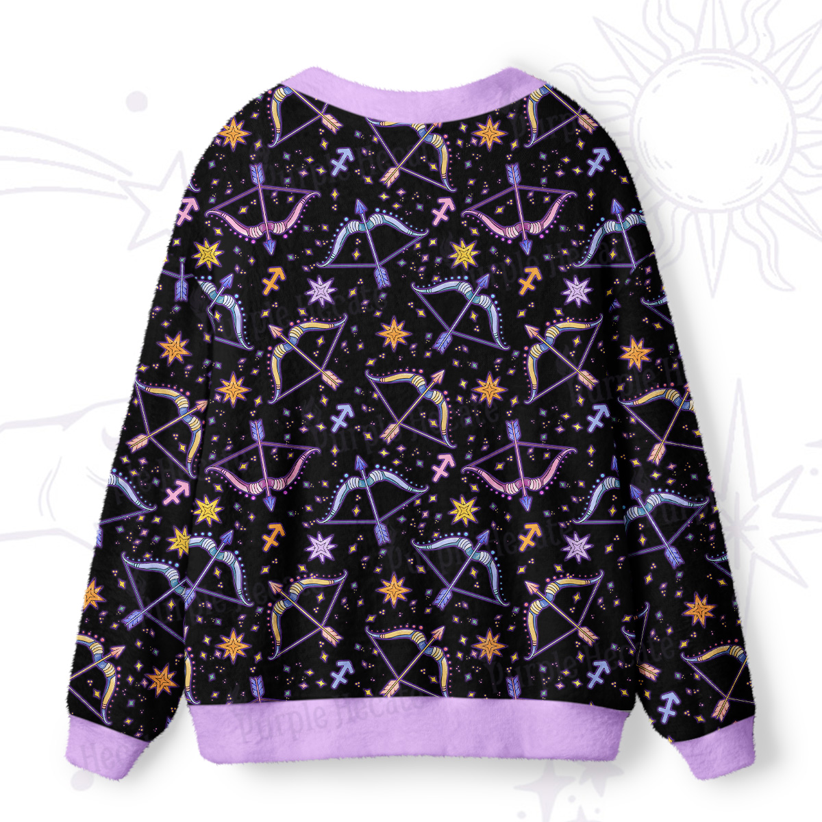 Purplehecate Sagittarius Spirit Zodiac Ugly Cardigan Sweaters