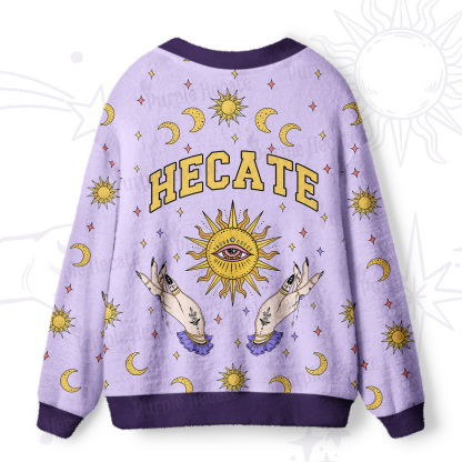 Purplehecate Hecate Moonlight Sorcery Ugly Cardigan Sweaters