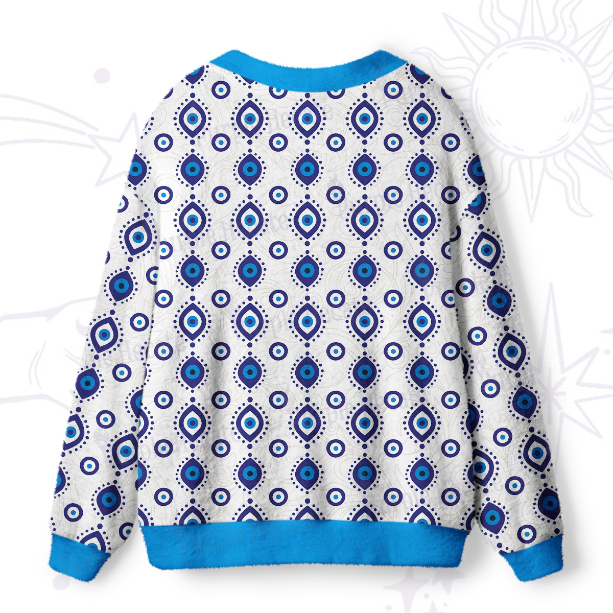 Purplehecate Evil Eye Protection Ugly Cardigan Sweaters