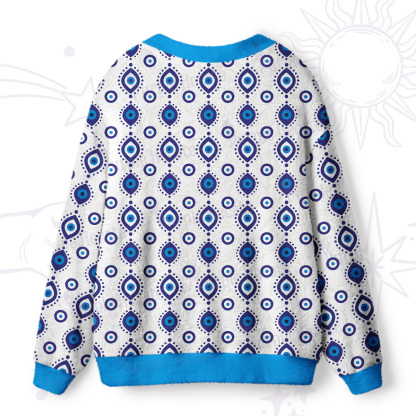 Purplehecate Evil Eye Protection Ugly Cardigan Sweaters
