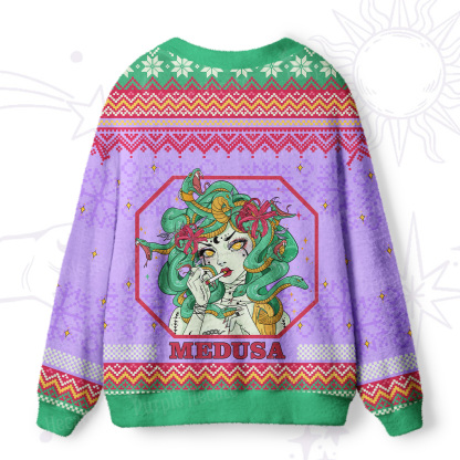 Purplehecate The Greek Goddess Medusa Ugly Cardigan Sweaters