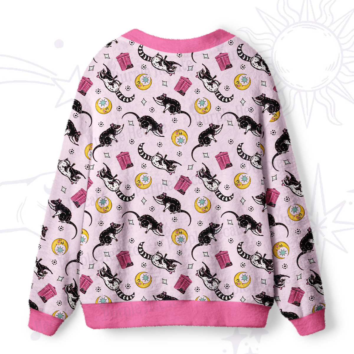 Purplehecate Midnight Team Trash Ugly Cardigan Sweaters
