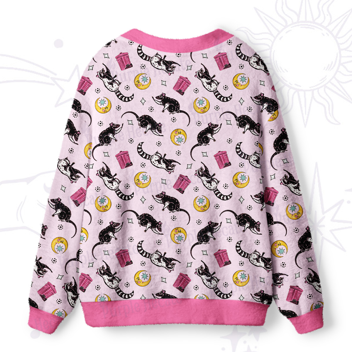 Purplehecate Midnight Team Trash Ugly Cardigan Sweaters