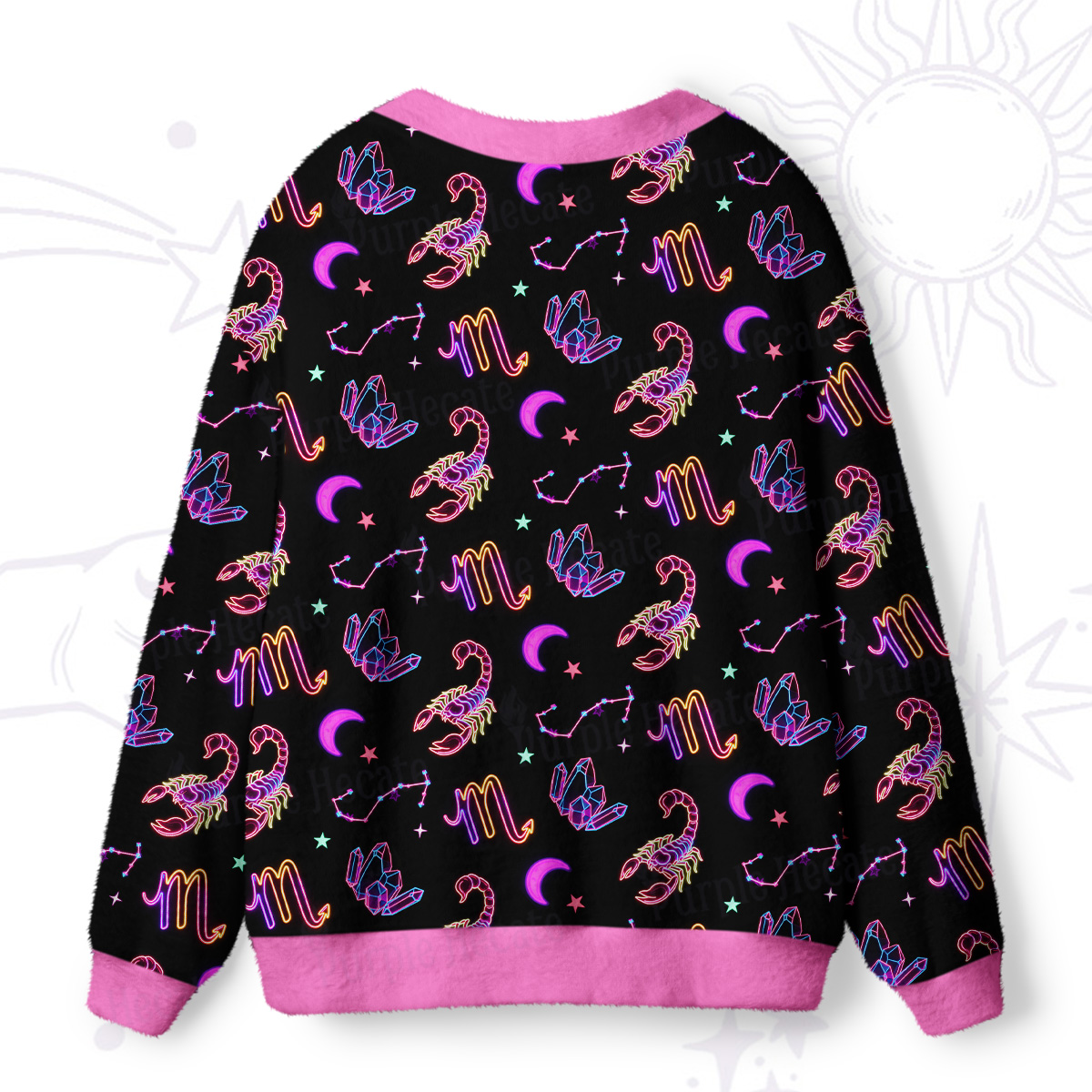 Purplehecate Scorpio Spirit Zodiac Ugly Cardigan Sweaters