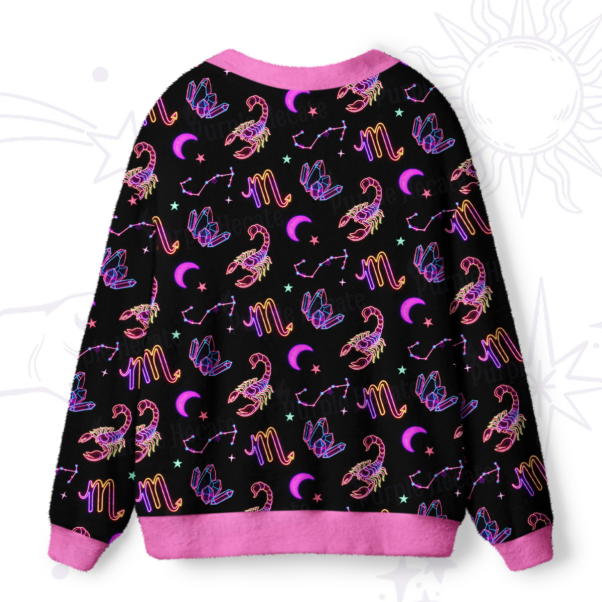 Purplehecate Scorpio Spirit Zodiac Ugly Cardigan Sweaters