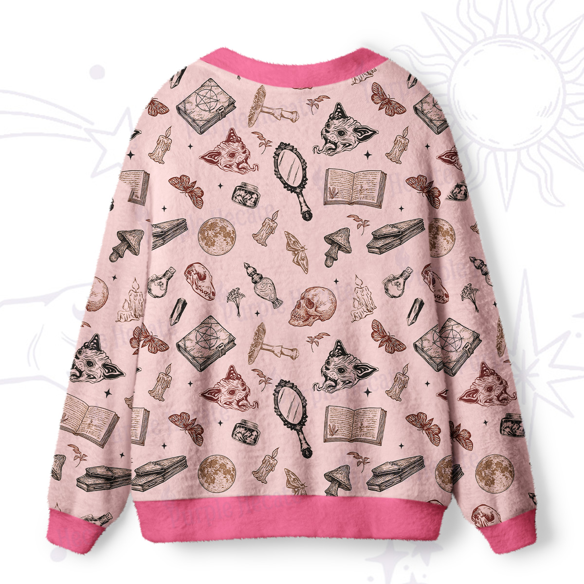 Purplehecate Witchcraft Study Ugly Cardigan Sweaters