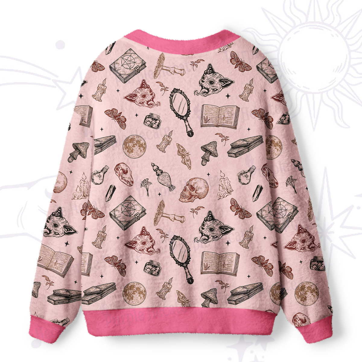 Purplehecate Witchcraft Study Ugly Cardigan Sweaters