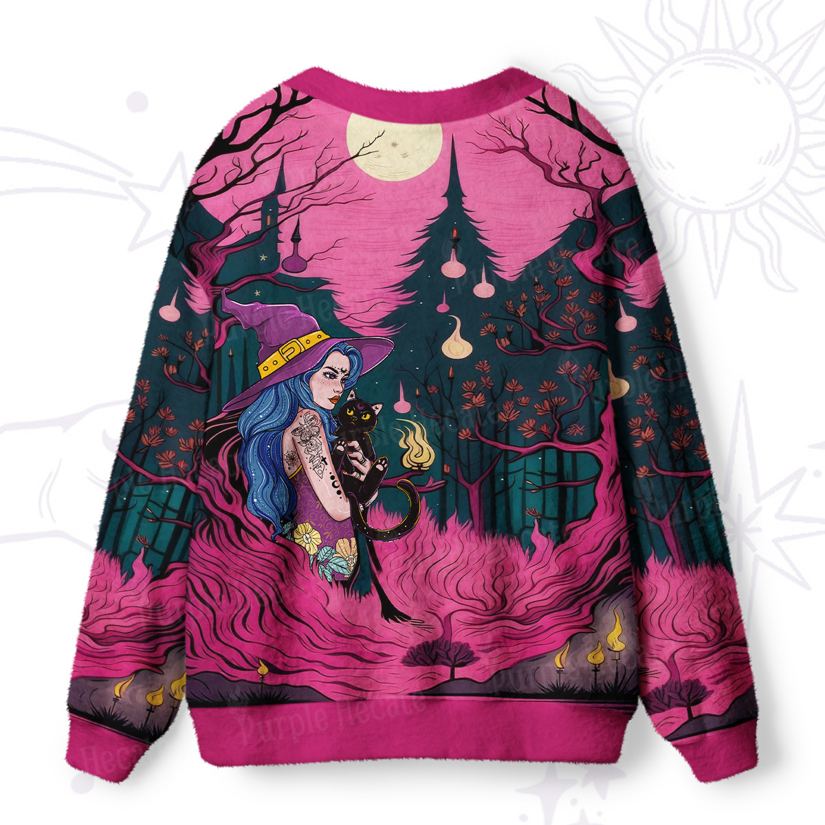 Purplehecate The Witch and Her Familia Ugly Cardigan Sweaters