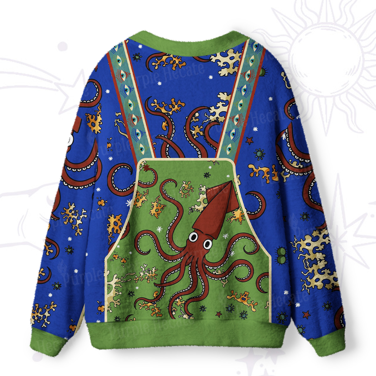 Purplehecate Deep Sea Dreamer Ugly Cardigan Sweaters