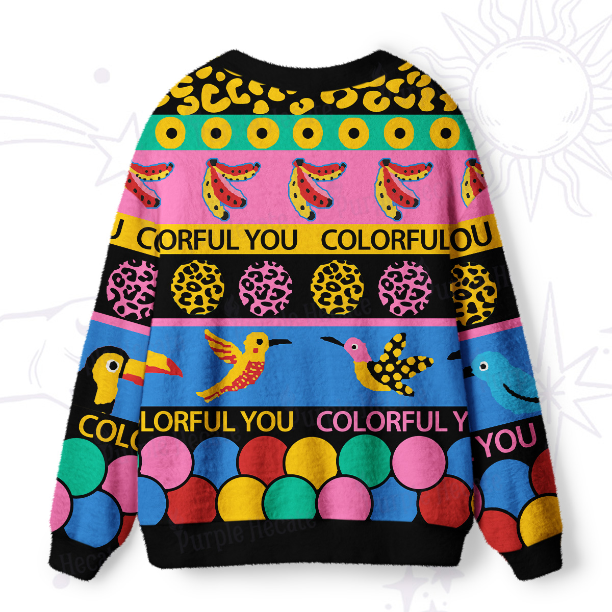 Purplehecate Viva Colorful You Ugly Cardigan Sweaters