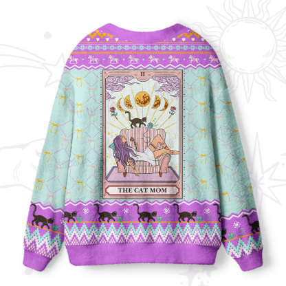 Purplehecate The Cat Mom Tarot Ugly Cardigan Sweaters