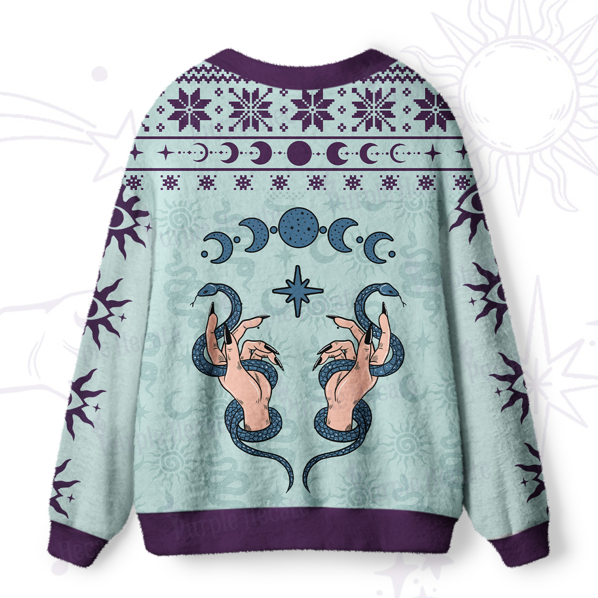 Purplehecate Stay Weird Stay Serpent Ugly Cardigan Sweaters