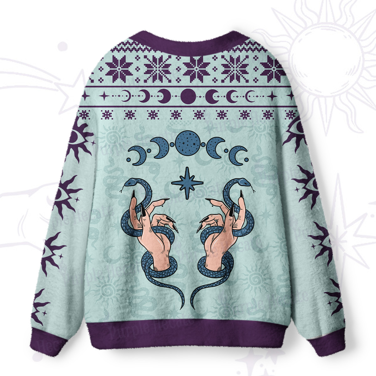 Purplehecate Stay Weird Stay Serpent Ugly Cardigan Sweaters