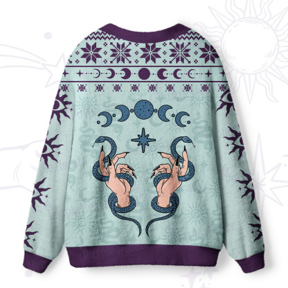 Purplehecate Stay Weird Stay Serpent Ugly Cardigan Sweaters